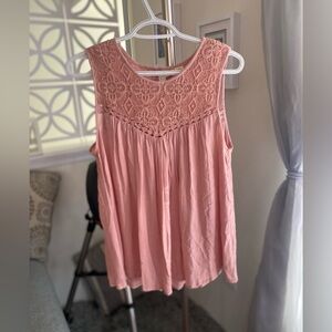 🕓 Japna | Sleeveless Lace Crotchet Top| Blush | M
